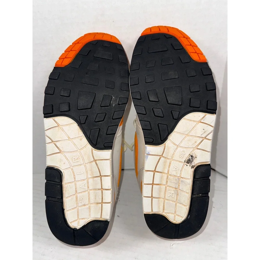 Nike Air‎ Max 1 Magma Orange White Grey Mens Size 8 DC1454-101 Low Top Sneakers